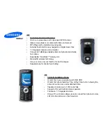 Preview for 4 page of Samsung D307 - SGH Cell Phone Specifications