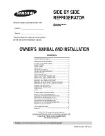 Preview for 1 page of Samsung DA68-01516A Owner'S Manual And Installation