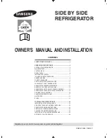 Samsung DA99-01225E Owner'S Manual And Installation preview