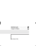 Preview for 3 page of Samsung DCB-B270R Instructions For Use Manual