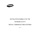 Samsung DCS 70 Installation Manual preview