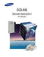 Samsung DCS-816 Programming Manual preview