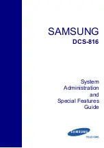 Samsung DCS-816 System Administration And Special Features Manual preview