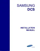 Preview for 1 page of Samsung DCS Installation Manual