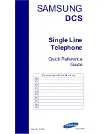 Samsung DCS Quick Reference Manual preview