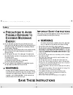 Preview for 2 page of Samsung DE68-02331A Owner'S Manual