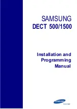 Preview for 1 page of Samsung DECT 1500 Installation And Programming Manual