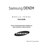 Preview for 3 page of Samsung DENIM SGH-A207ZKAATT User Manual