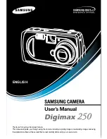 Предварительный просмотр 1 страницы Samsung Digimax 250 User Manual