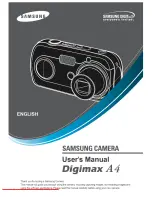 Предварительный просмотр 1 страницы Samsung DIGIMAX 3000 User Manual