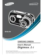 Предварительный просмотр 1 страницы Samsung Digimax A4 User Manual