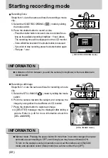 Предварительный просмотр 22 страницы Samsung Digimax U-CA User Manual