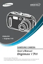 Samsung Digimax V10 User Manual предпросмотр