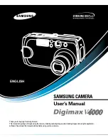 Предварительный просмотр 1 страницы Samsung DIGIMAX V4000 User Manual