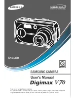 Предварительный просмотр 1 страницы Samsung DIGIMAX V70 User Manual