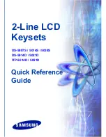 Preview for 1 page of Samsung DS 5007S KEYSET Quick Reference Manual