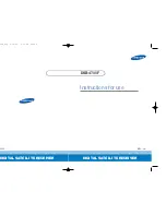 Предварительный просмотр 1 страницы Samsung DSB-4700F Instructions For Use Manual