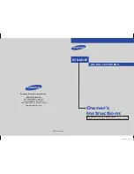 Preview for 1 page of Samsung DTB-H260 Owner'S Instructions Manual
