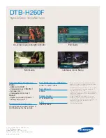 Preview for 2 page of Samsung DTB-H260F - HDTV Terrestrial Receiver Specification Sheet