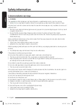 Предварительный просмотр 8 страницы Samsung DV CGC2 Series User Manual