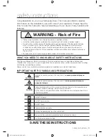 Предварительный просмотр 3 страницы Samsung DV209AE series User Manual