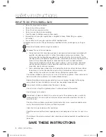 Предварительный просмотр 4 страницы Samsung DV209AE series User Manual