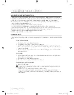 Предварительный просмотр 10 страницы Samsung DV209AE series User Manual