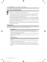 Preview for 12 page of Samsung DV209AE series User Manual