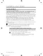 Preview for 12 page of Samsung DV210AE series User Manual