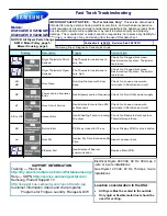 Samsung DV210AGW Fast Track Troubleshooting предпросмотр