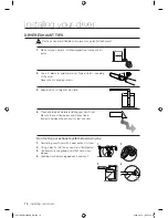 Предварительный просмотр 18 страницы Samsung DV218AE series User Manual