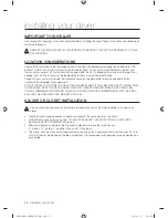 Preview for 12 page of Samsung DV231A Series User Manual