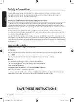 Предварительный просмотр 4 страницы Samsung DV25B6900E Series User Manual