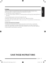 Предварительный просмотр 11 страницы Samsung DV25B6900H Series User Manual