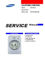 Предварительный просмотр 3 страницы Samsung DV316LG Service Manual