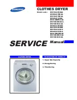 Предварительный просмотр 1 страницы Samsung DV316LGW/XAA Service Manual