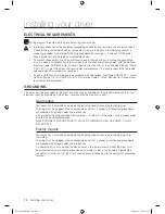 Предварительный просмотр 14 страницы Samsung DV330AE series User Manual