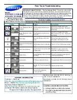 Предварительный просмотр 1 страницы Samsung DV330AEW Fast Track Troubleshooting