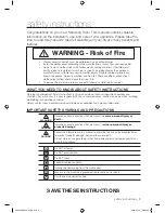 Предварительный просмотр 3 страницы Samsung DV338AEW User Manual