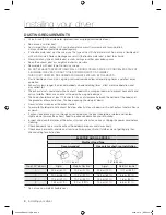 Предварительный просмотр 8 страницы Samsung DV338AEW User Manual