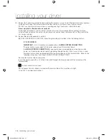 Предварительный просмотр 16 страницы Samsung DV338AEW User Manual