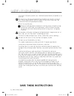 Предварительный просмотр 6 страницы Samsung DV340AER User Manual