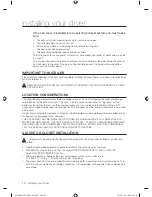 Preview for 10 page of Samsung DV350AE Series User Manual