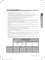 Предварительный просмотр 9 страницы Samsung DV363 Series User Manual