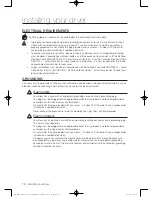 Предварительный просмотр 14 страницы Samsung DV400 Series User Manual