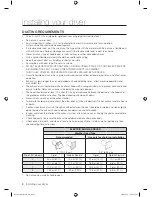 Предварительный просмотр 8 страницы Samsung DV409AEW User Manual