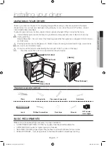 Предварительный просмотр 7 страницы Samsung DV40J3000E Series Manual