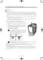 Предварительный просмотр 16 страницы Samsung DV40J3000EG Series User Manual