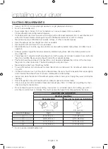 Предварительный просмотр 8 страницы Samsung DV40J3000G User Manual