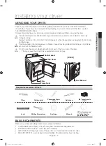 Предварительный просмотр 7 страницы Samsung DV40J3000GW User Manual